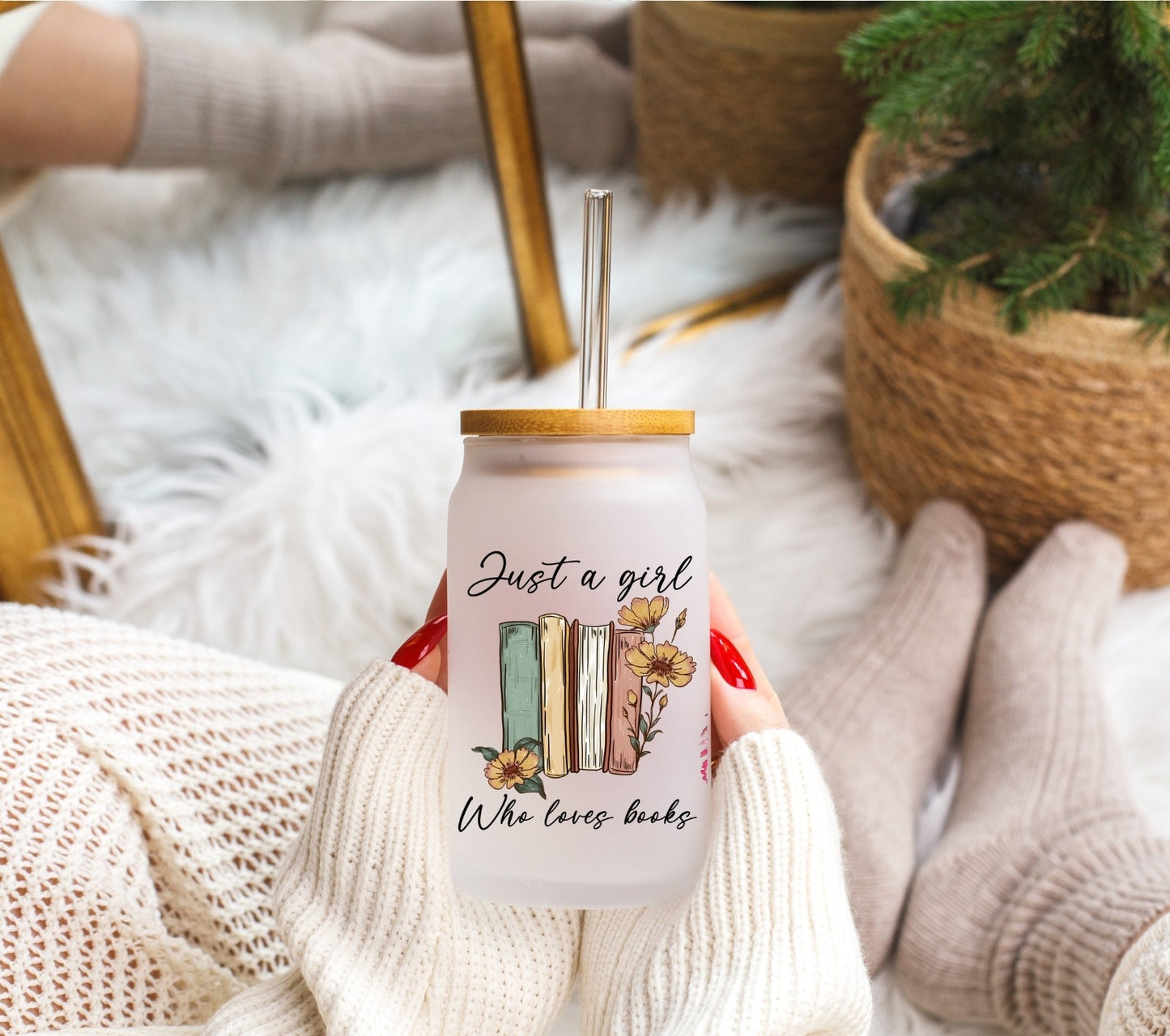 Just A Girl Who Loves Books - Frosted Libbey Tumbler