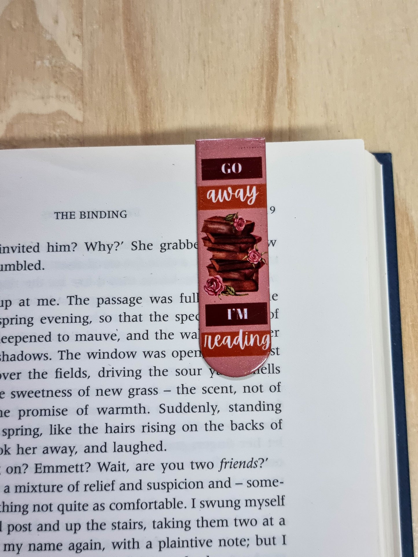 Go Away, I'm Reading - Magnetic Bookmark