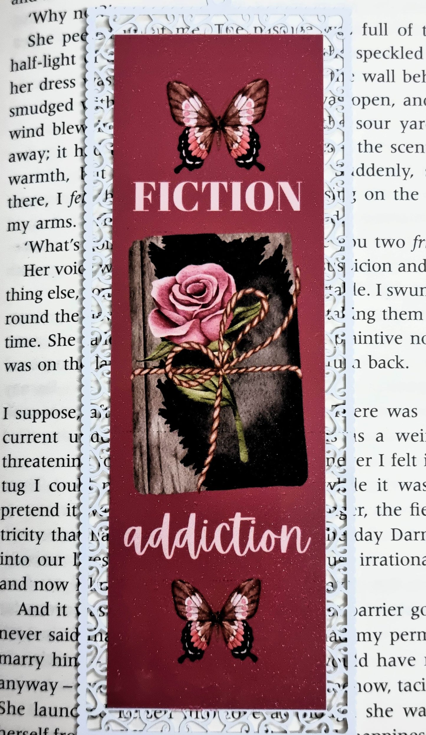 Fiction Addiction - Aluminium Bookmark