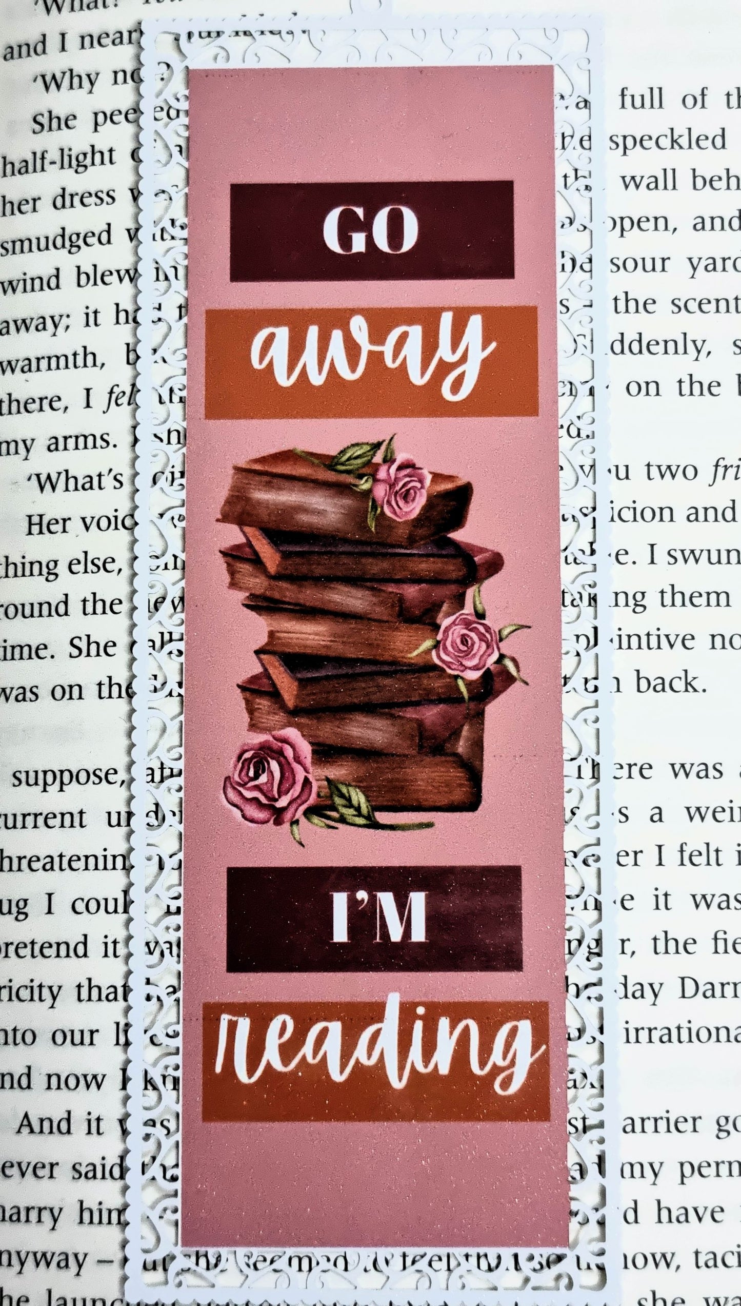 Go Away I'm Reading - Aluminium Bookmark
