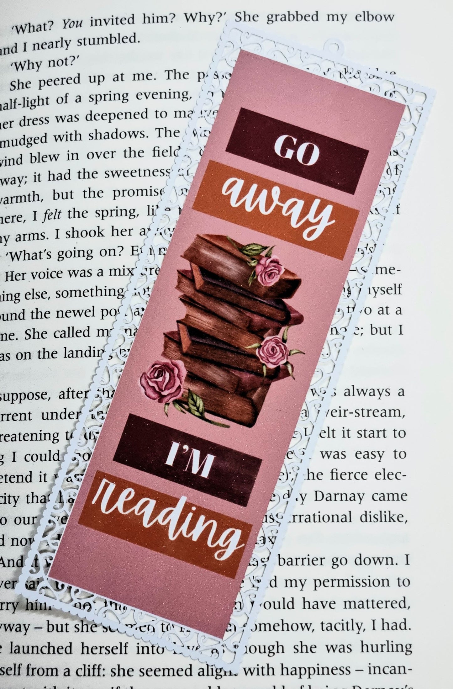 Go Away I'm Reading - Aluminium Bookmark