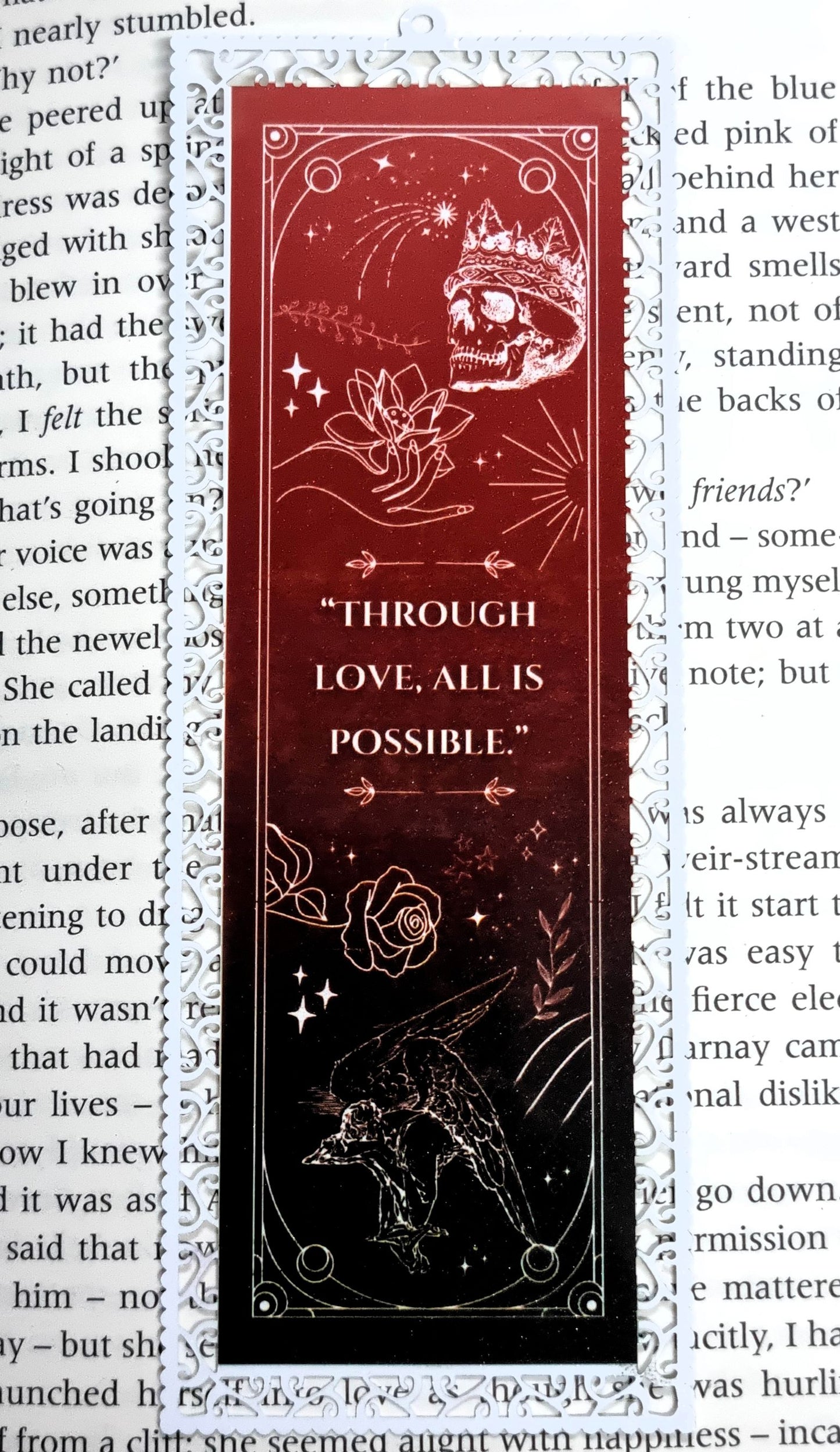 Through Love, All Is Possible - Crescent City - Aluminium Bookmark