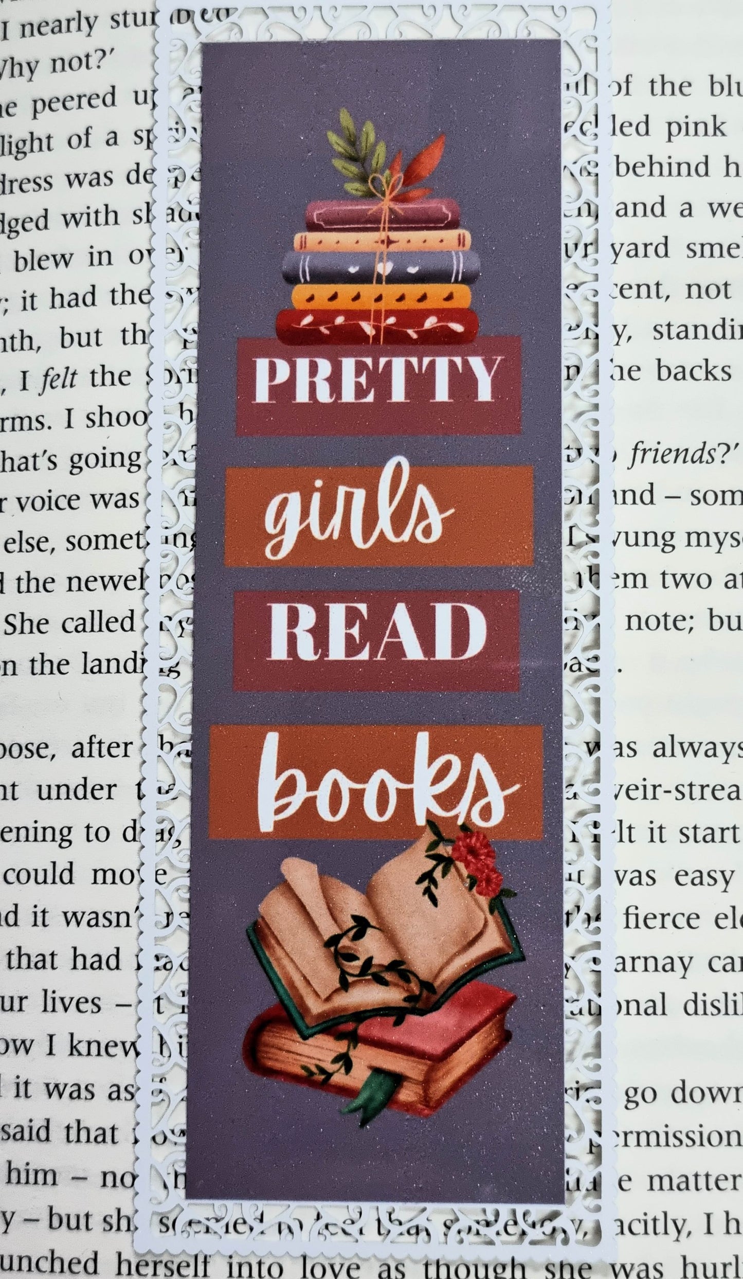 Pretty Girls Read Books - Aluminium Bookmark