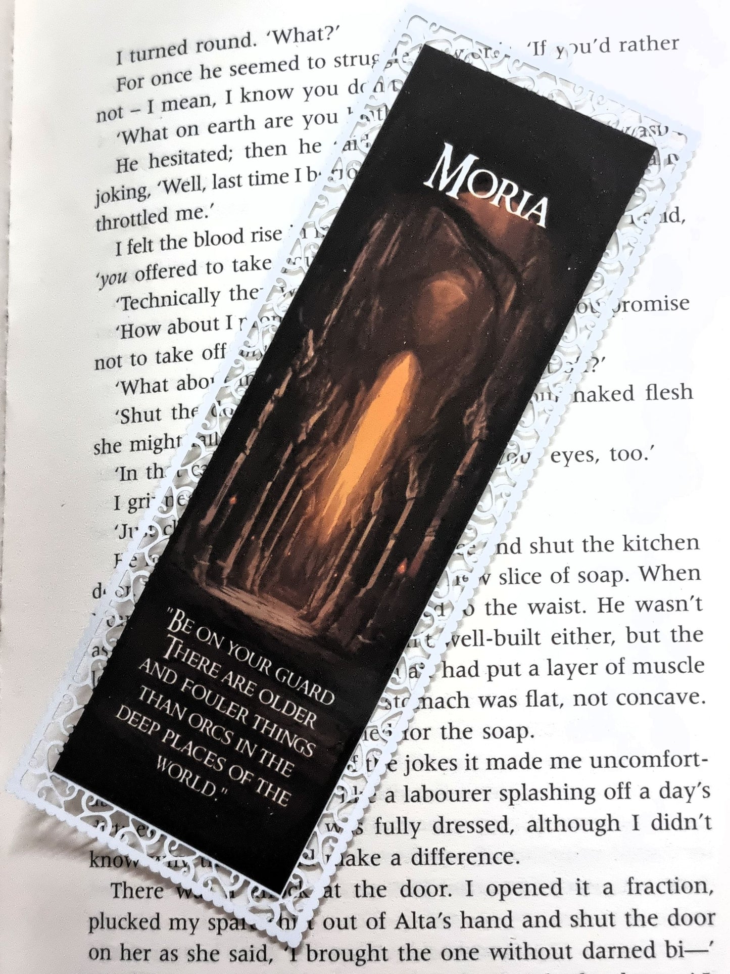 Moria - Aluminium Bookmark
