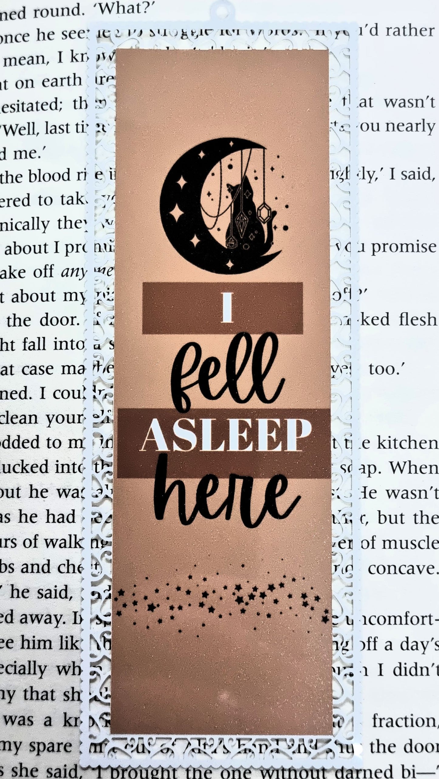 I Fell Asleep Here - Aluminium Bookmark