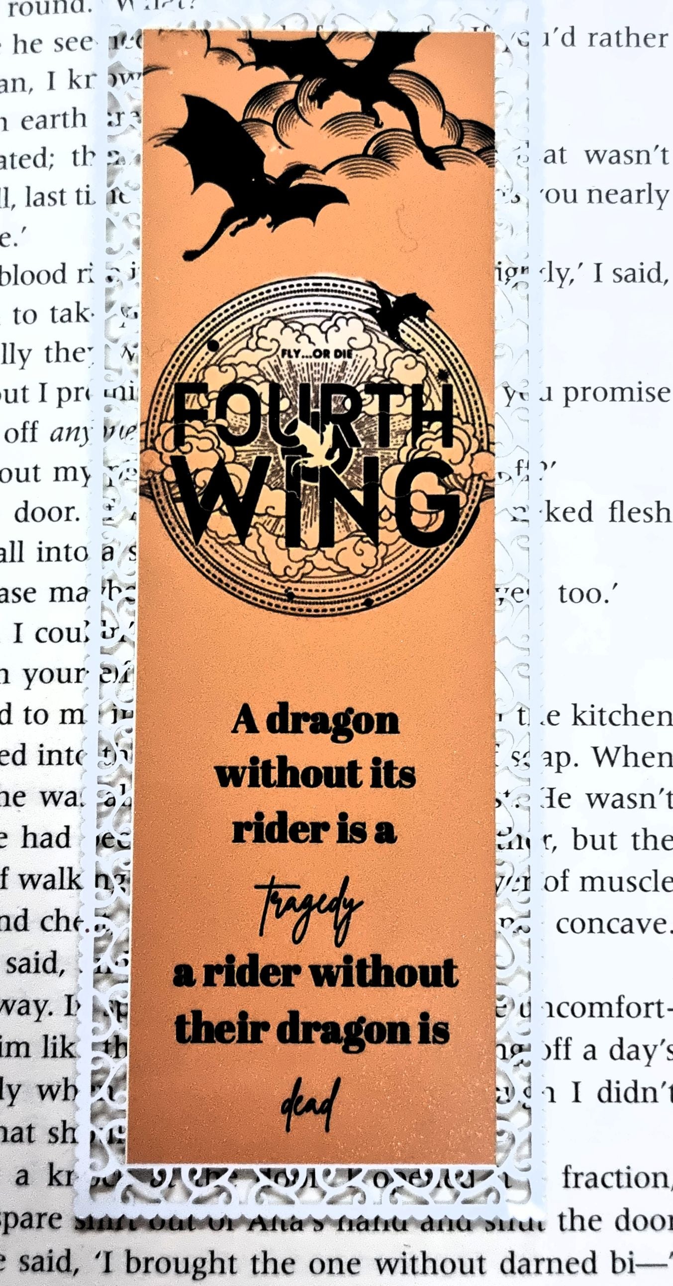 Fourth Wing - Aluminium Bookmark