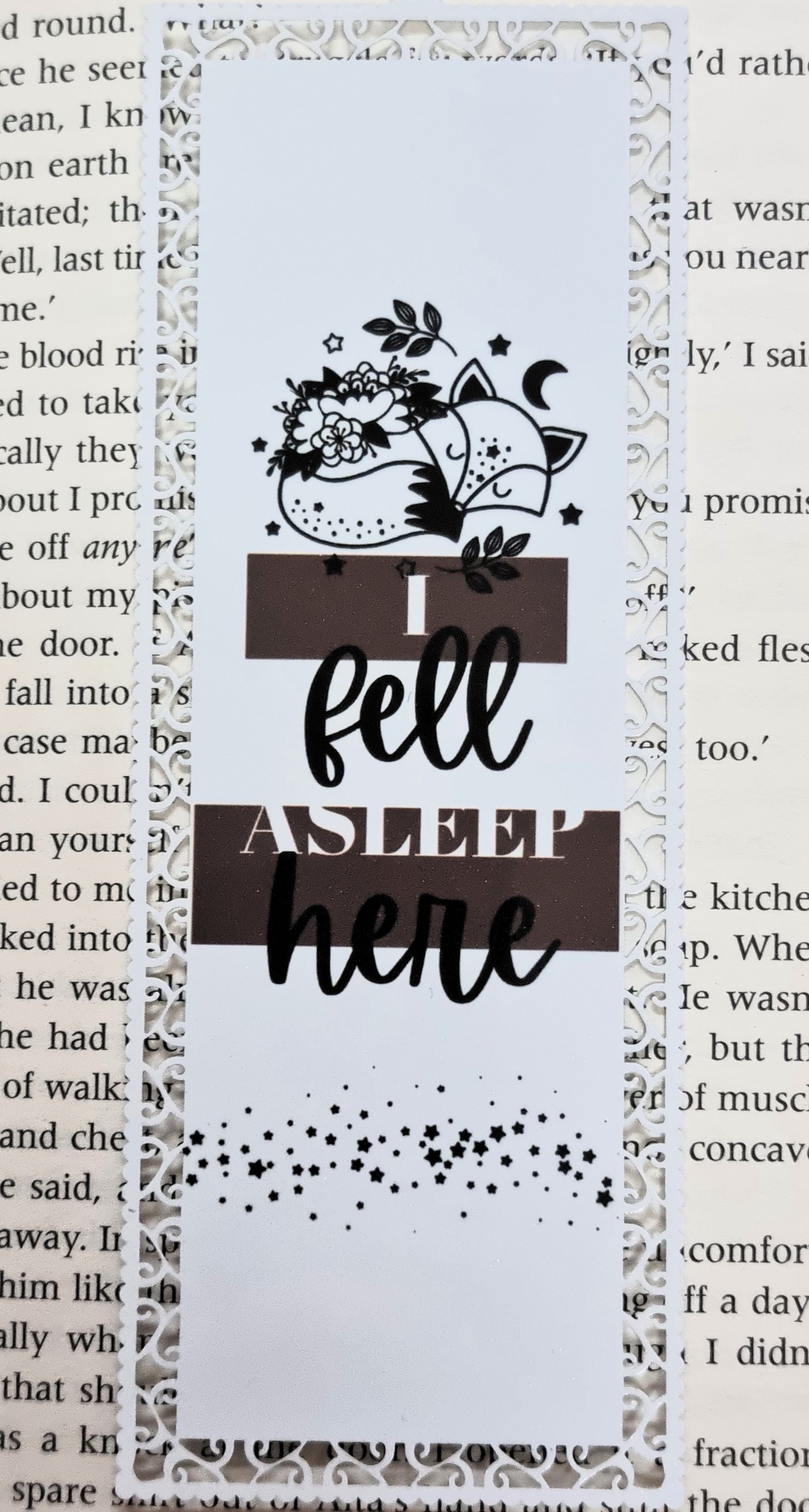 I Fell Asleep Here - Aluminium Bookmark