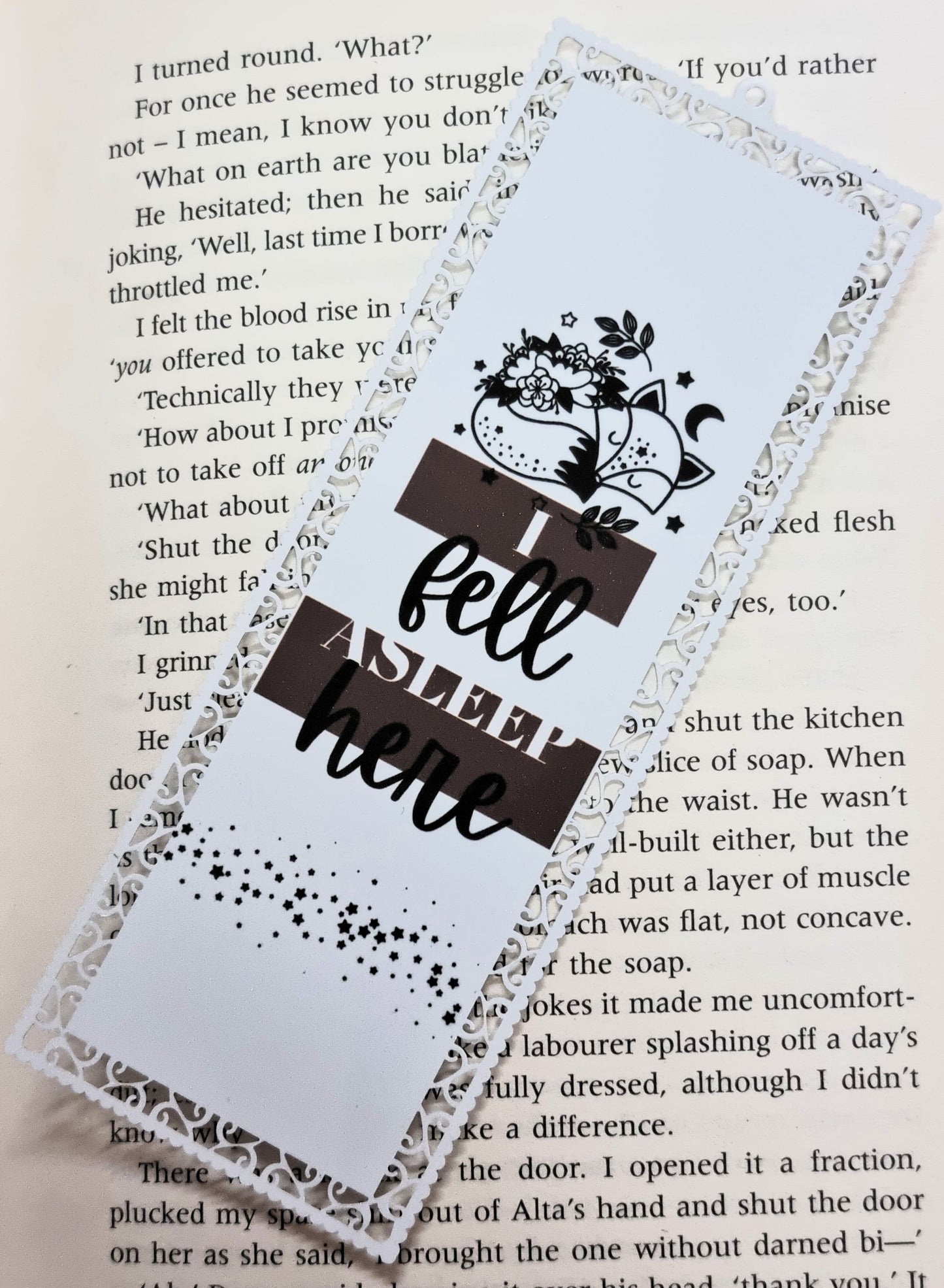 I Fell Asleep Here - Aluminium Bookmark