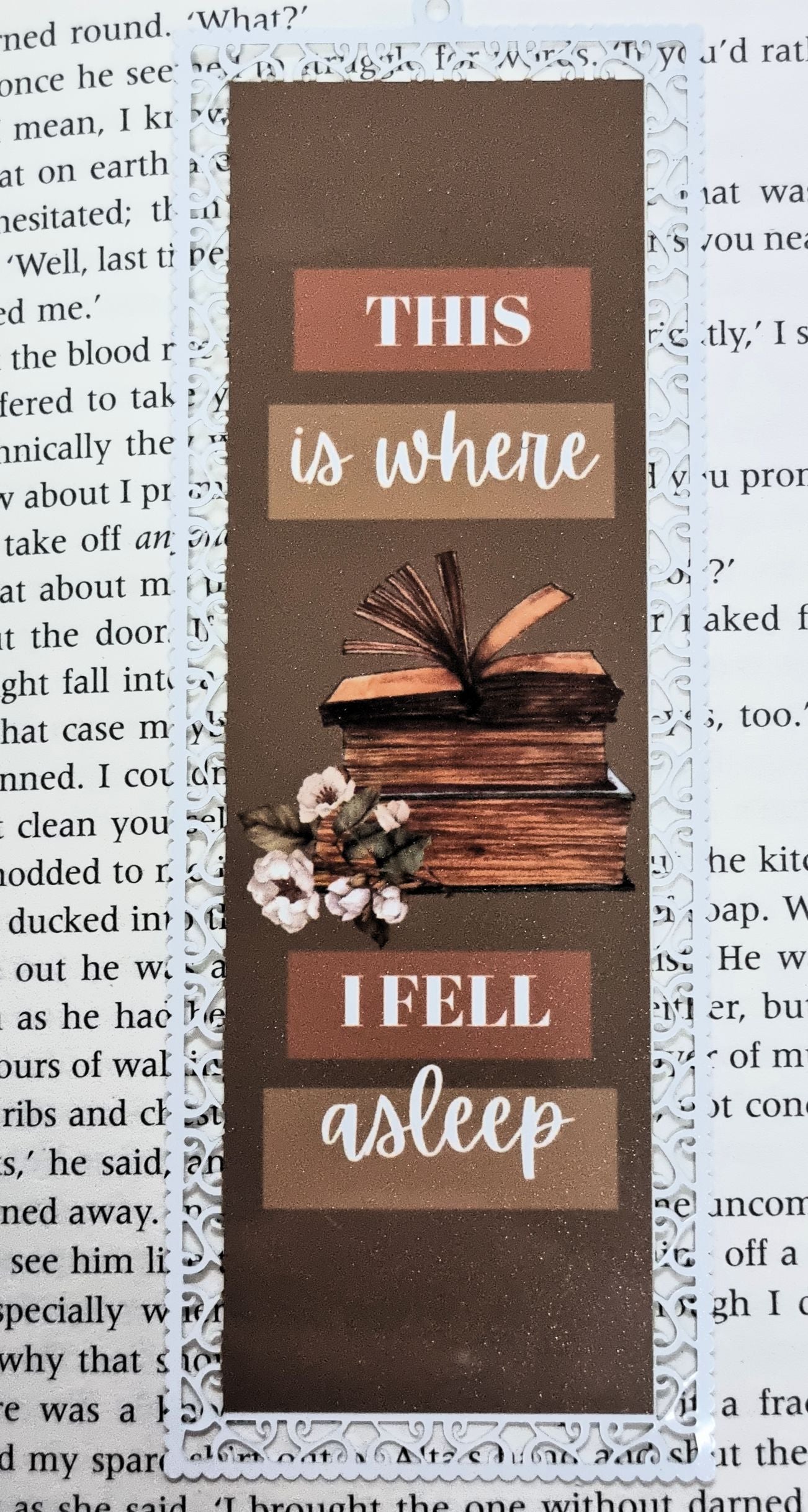 This Is Where I Fell Asleep - Aluminium Bookmark