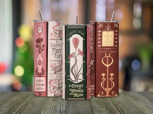 ACOTAR Book Spines - 20 oz Skinny Tumbler