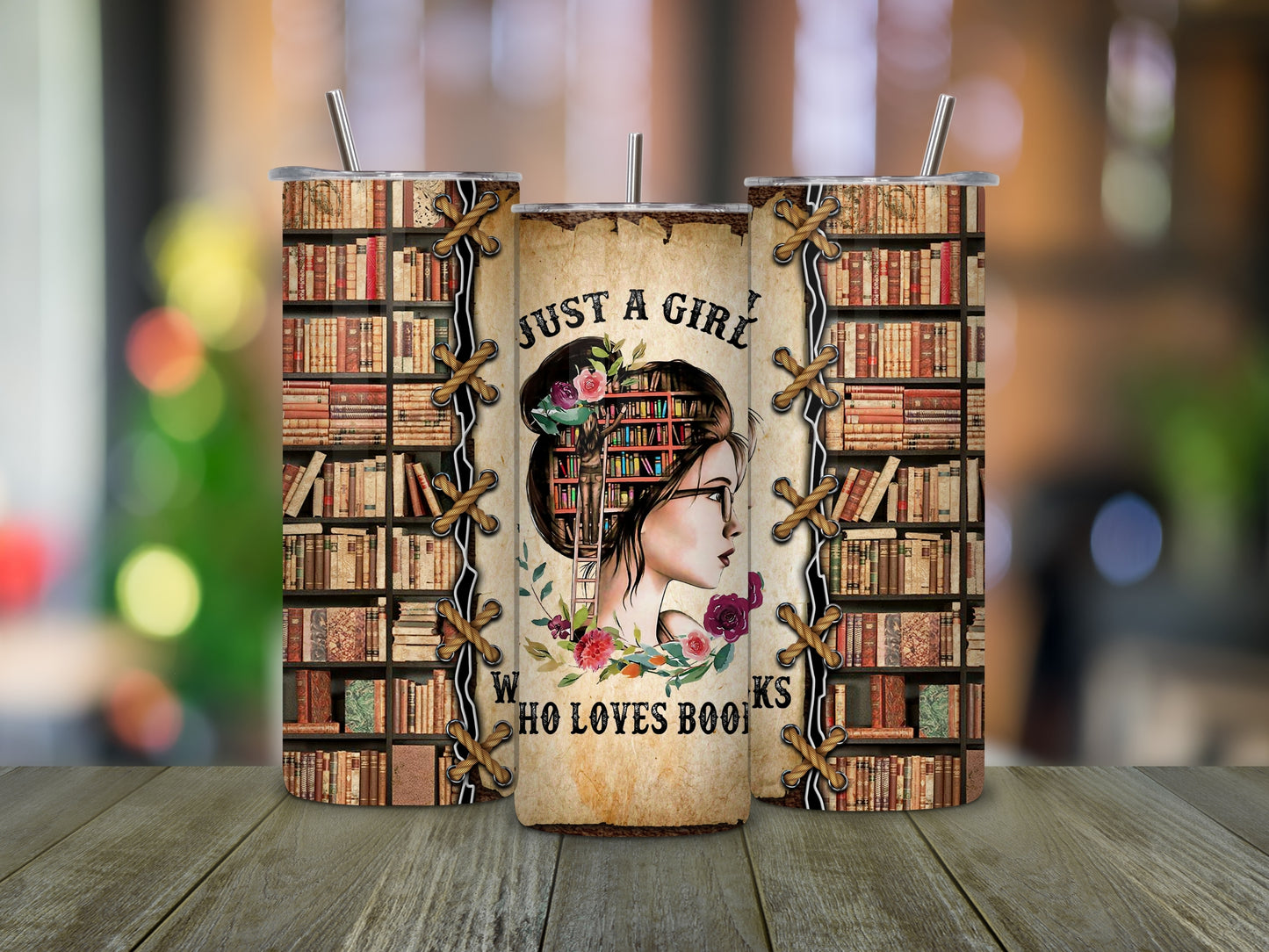 Just A Girl Who Loves Books - 20 oz Skinny Tumbler