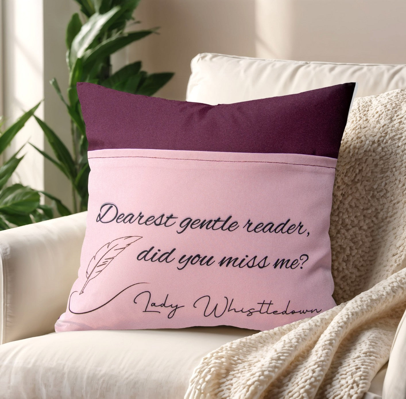 Dearest Gentle Reader - Book Pillow