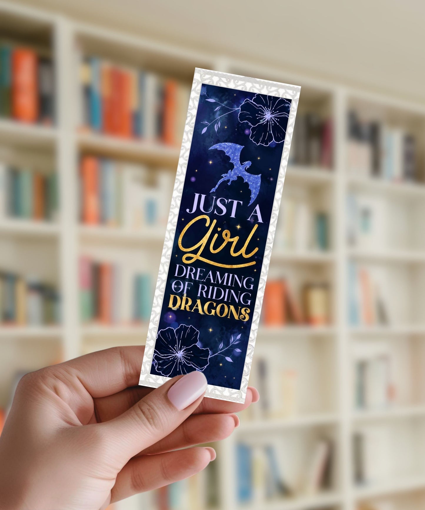 Just A Girl Dreaming Of Riding Dragons - Aluminium Bookmark