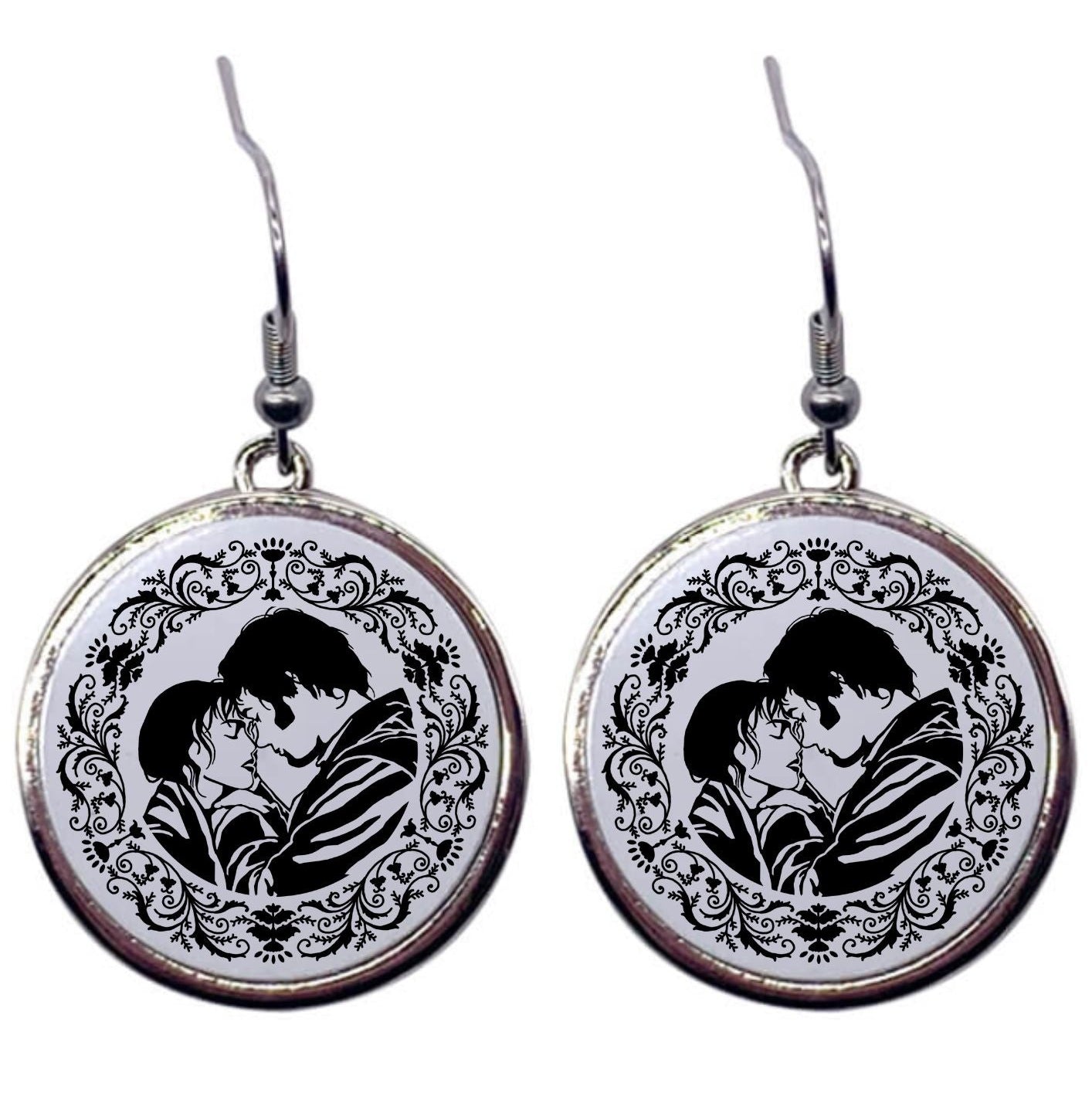 Elizabeth & Mr Darcy - Round Drop Earrings