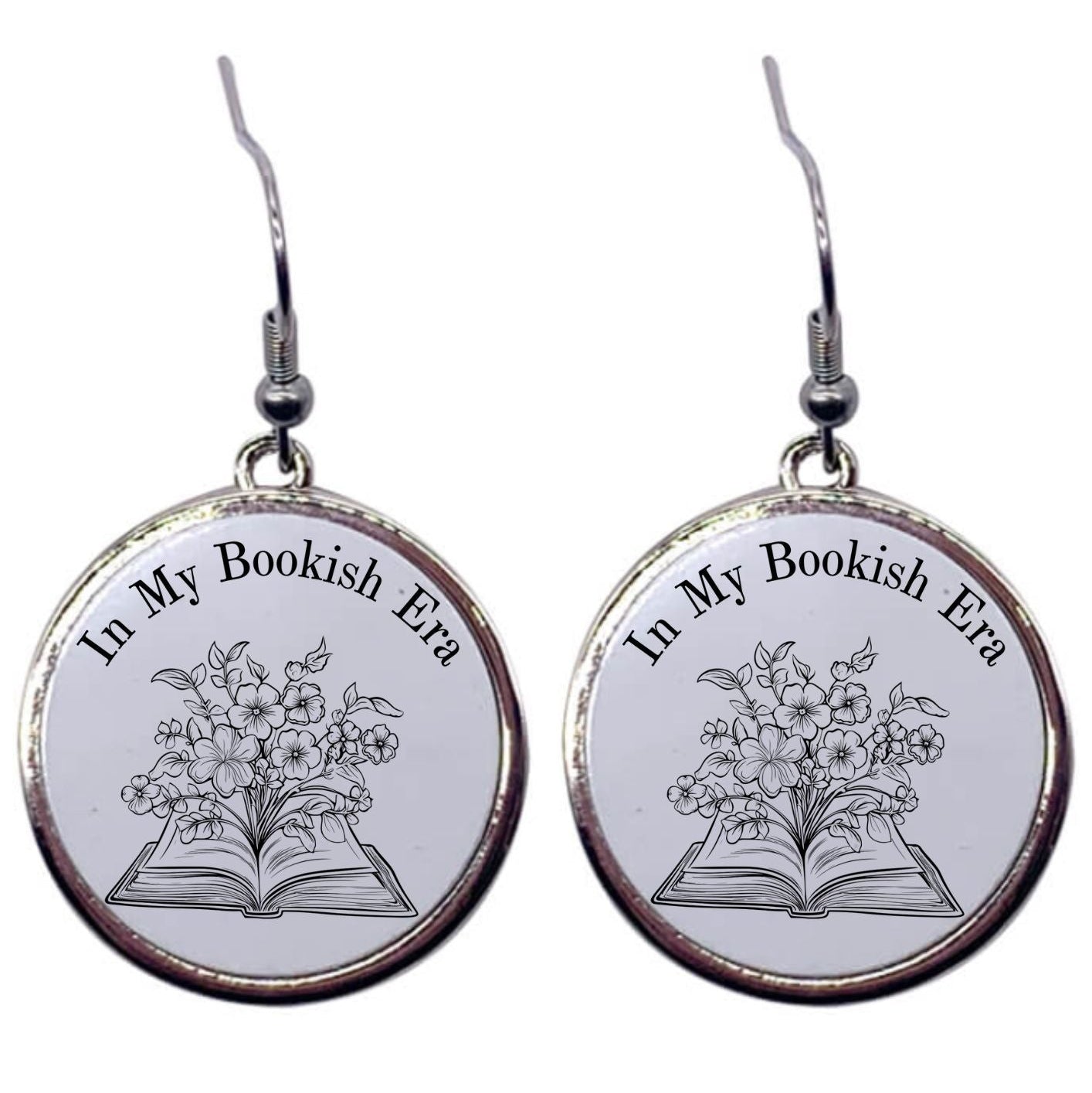 In My Bookish Era - Round Drop Earrings