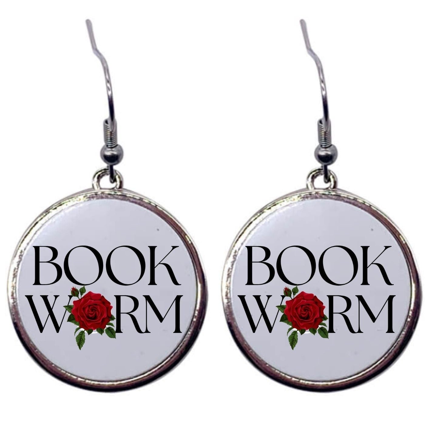 BookWorm - Round Drop Earrings