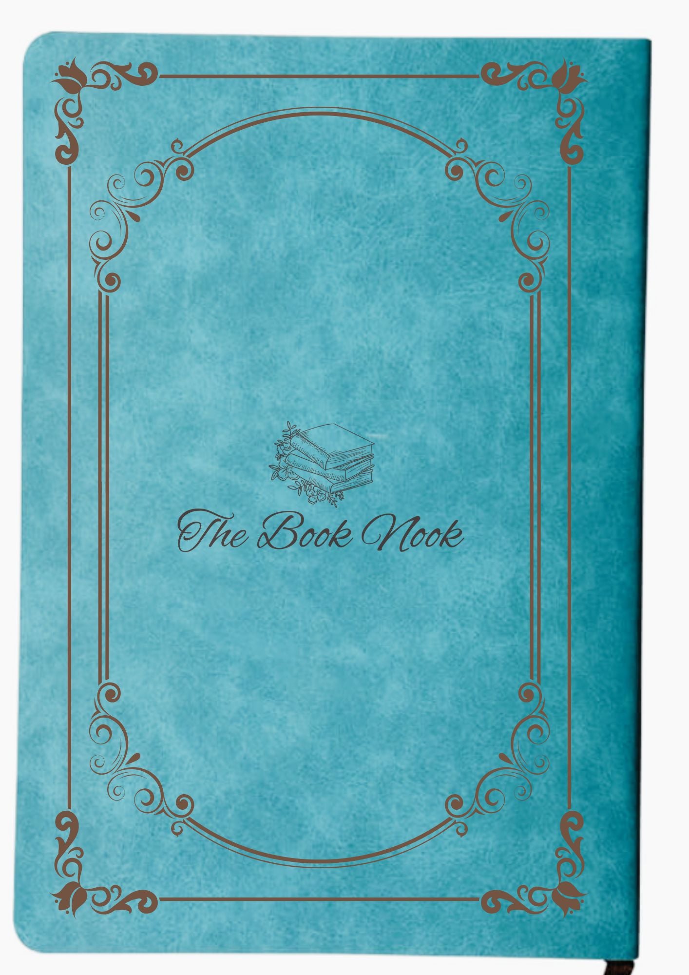 Open Floral Book - Engraved PU Notebook