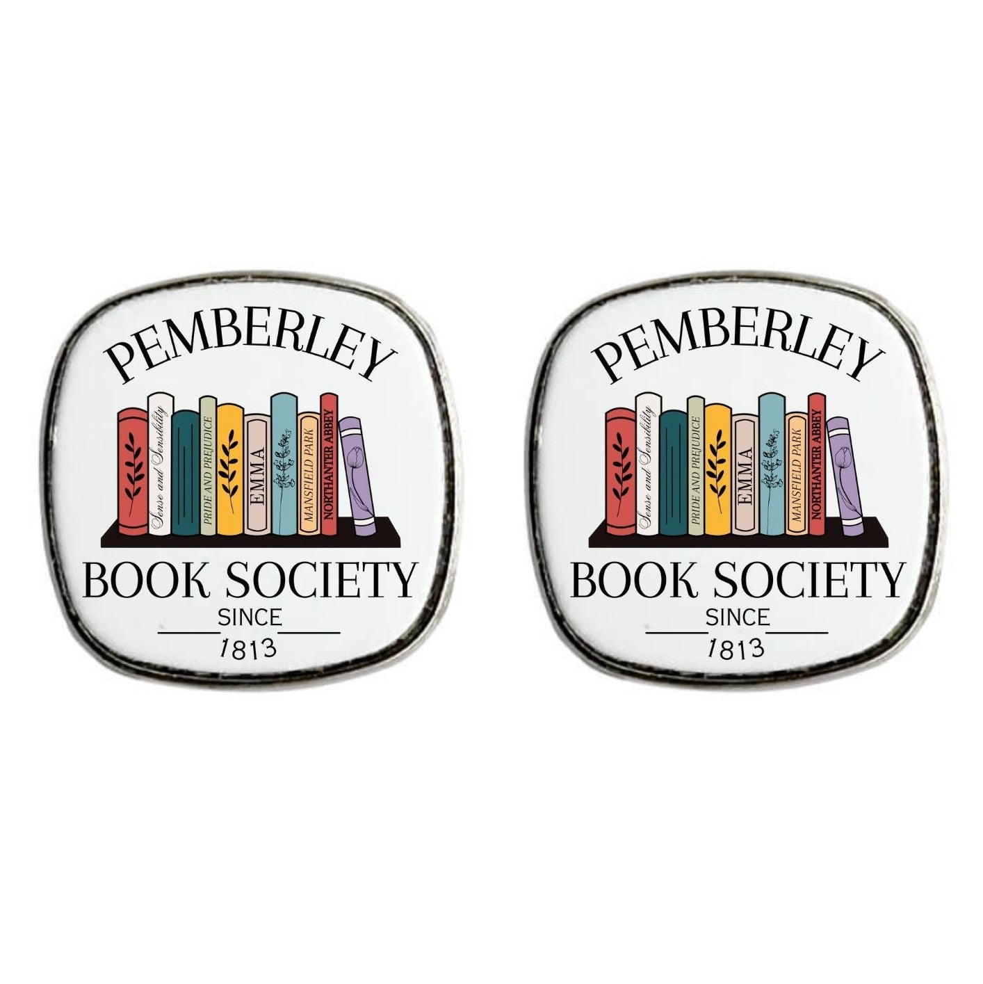 Pemberley Book Society - Square Stud Earrings