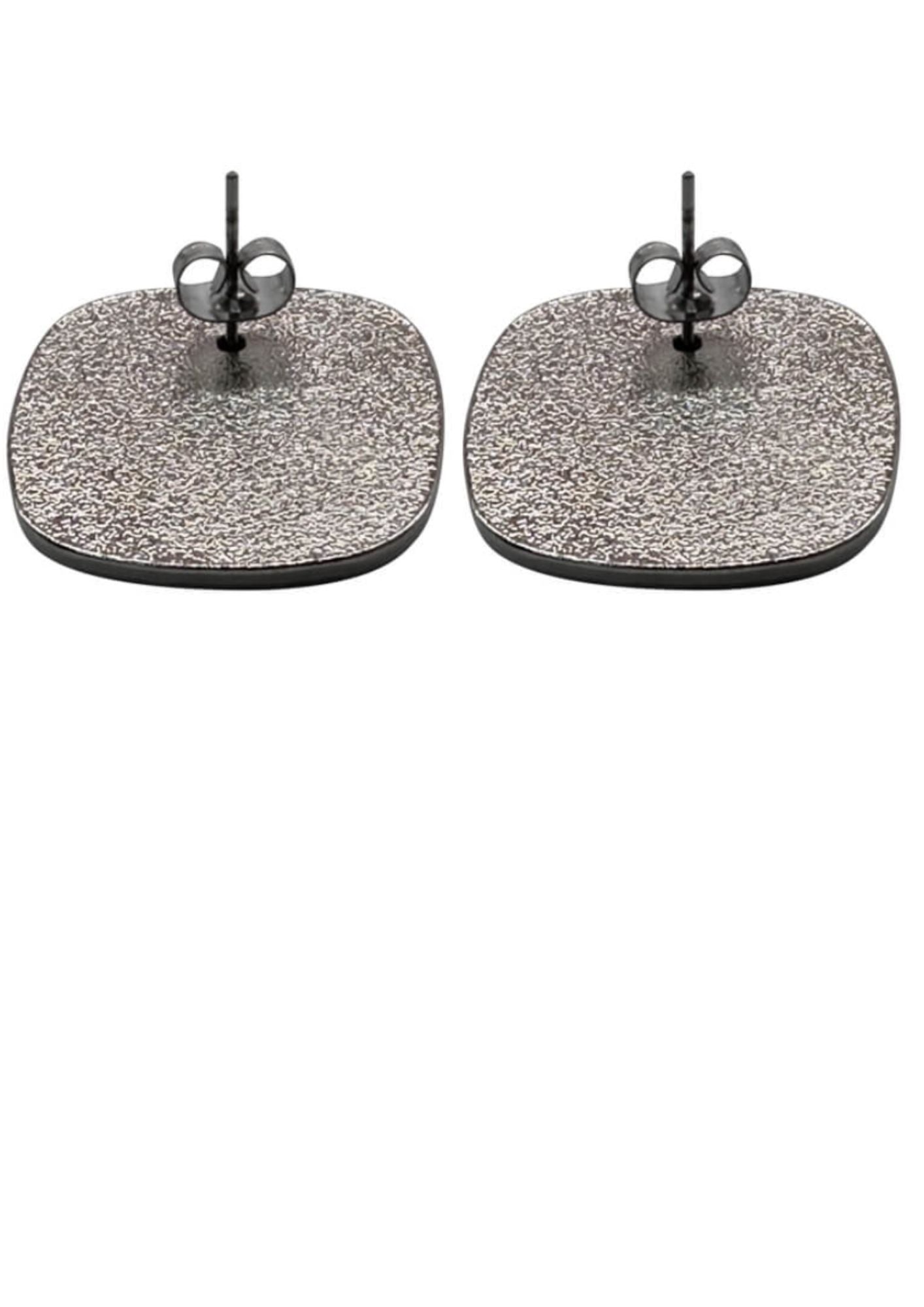 Booktrovert - Square Stud Earrings