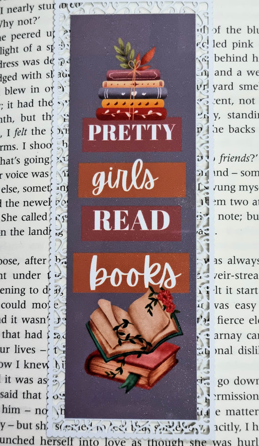 Pretty Girls Read Books - Aluminium Bookmark