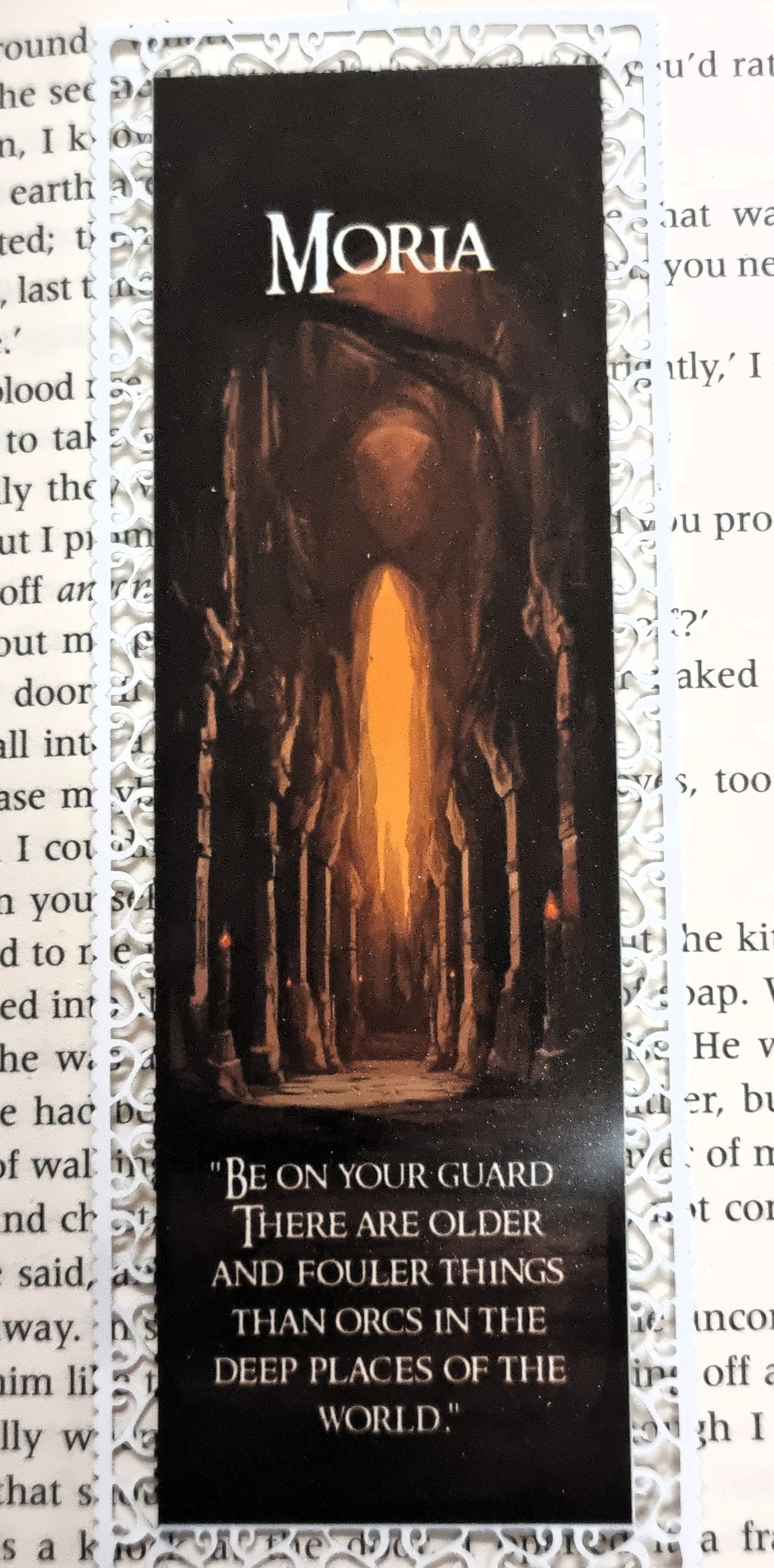 Moria - Aluminium Bookmark