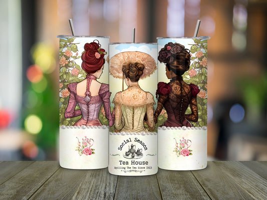Social Season Tea House - 20 oz Skinny Tumbler
