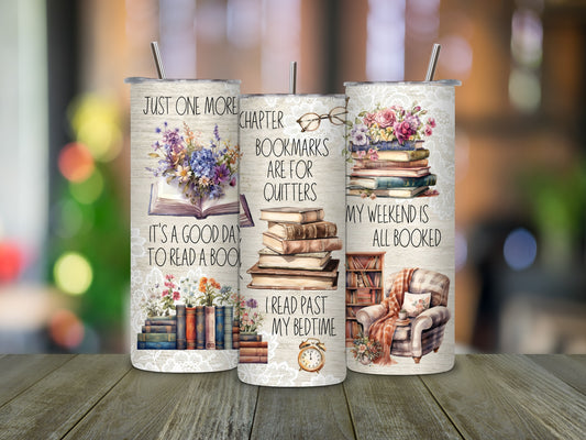 Reading Quotes - 20 oz Skinny Tumbler