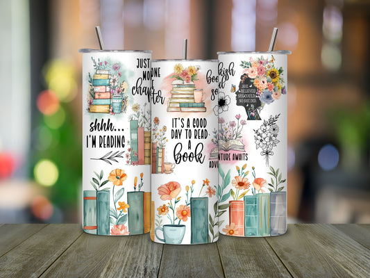Bookish Vibes - 20 oz Skinny Tumbler