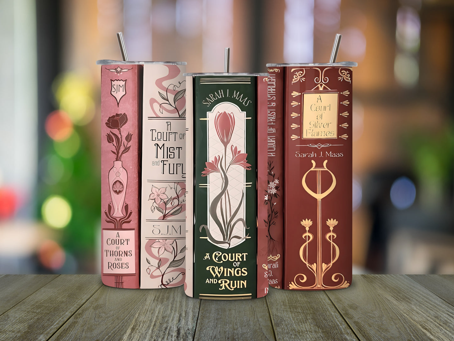 ACOTAR Book Spines - 20 oz Skinny Tumbler