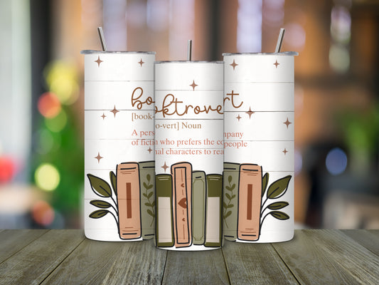 Booktrovert - 20 oz Skinny Tumbler
