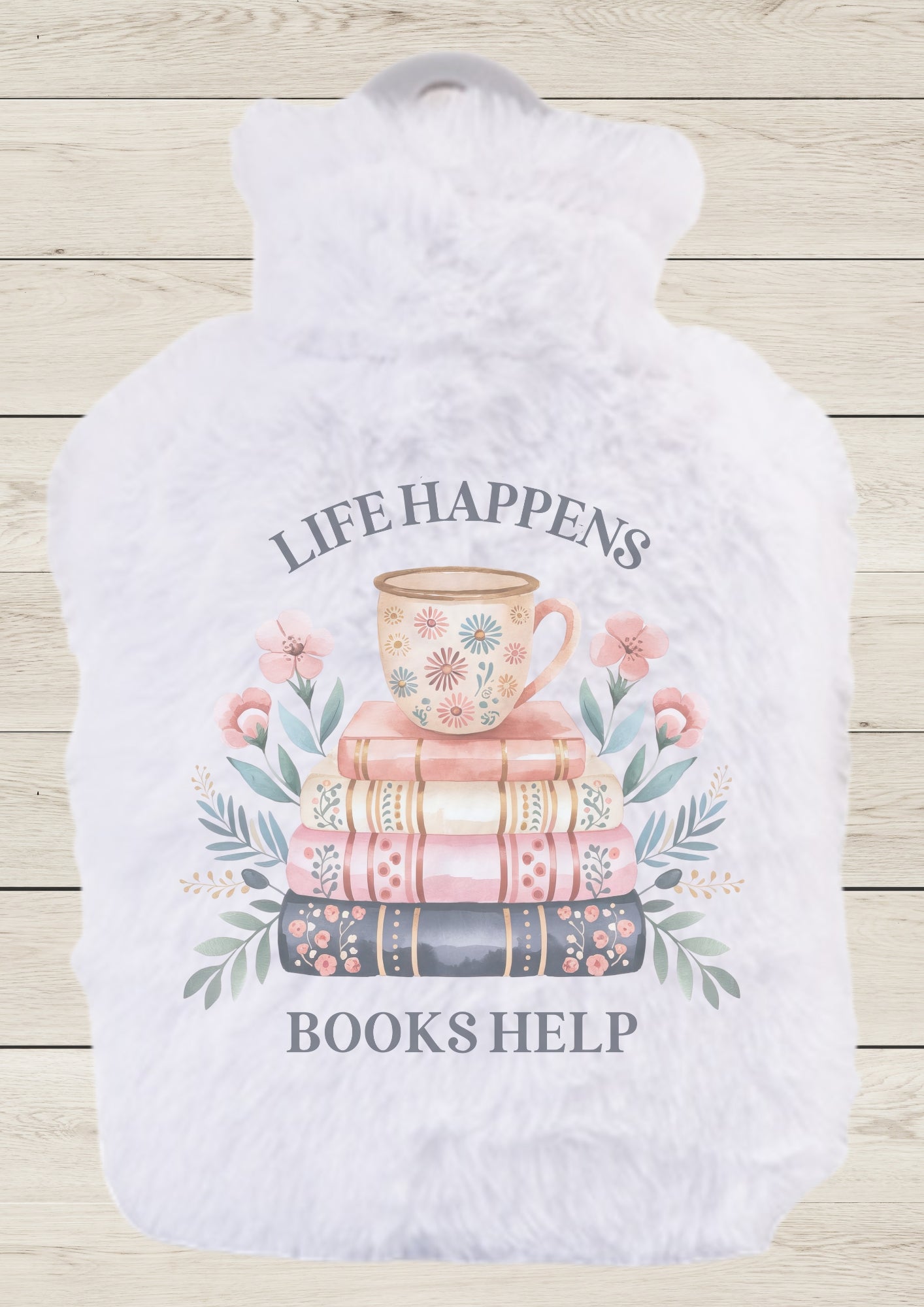 Life Happens Books Help - Mini Hot Water Bottle