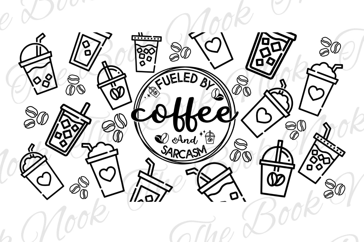 Fueled By Coffee - Glitter Glass Tumbler