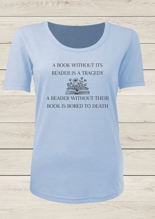 Bored To Death - Ladies T-shirt, Light Blue