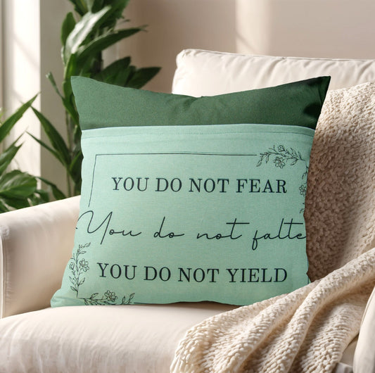 You Do Not Fear - Book Pillow