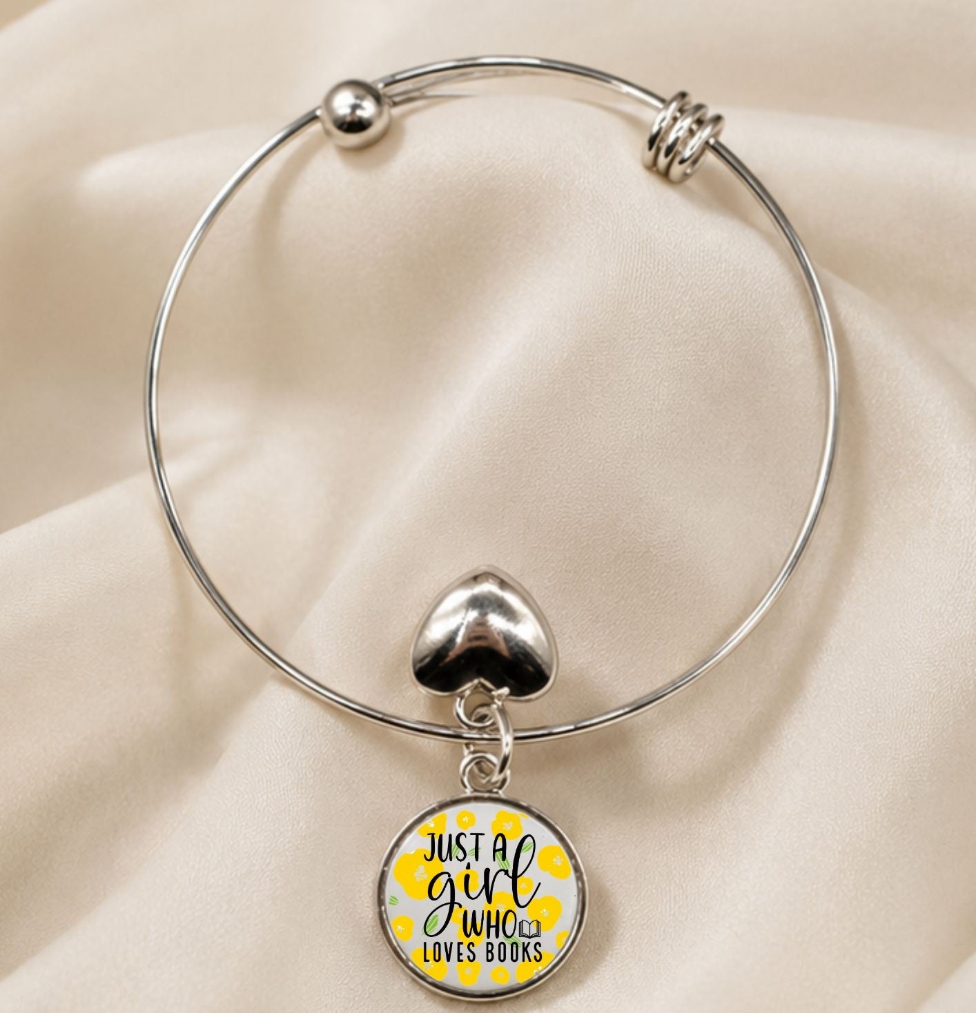 Just A Girl Who Loves Books - Charm Bangle