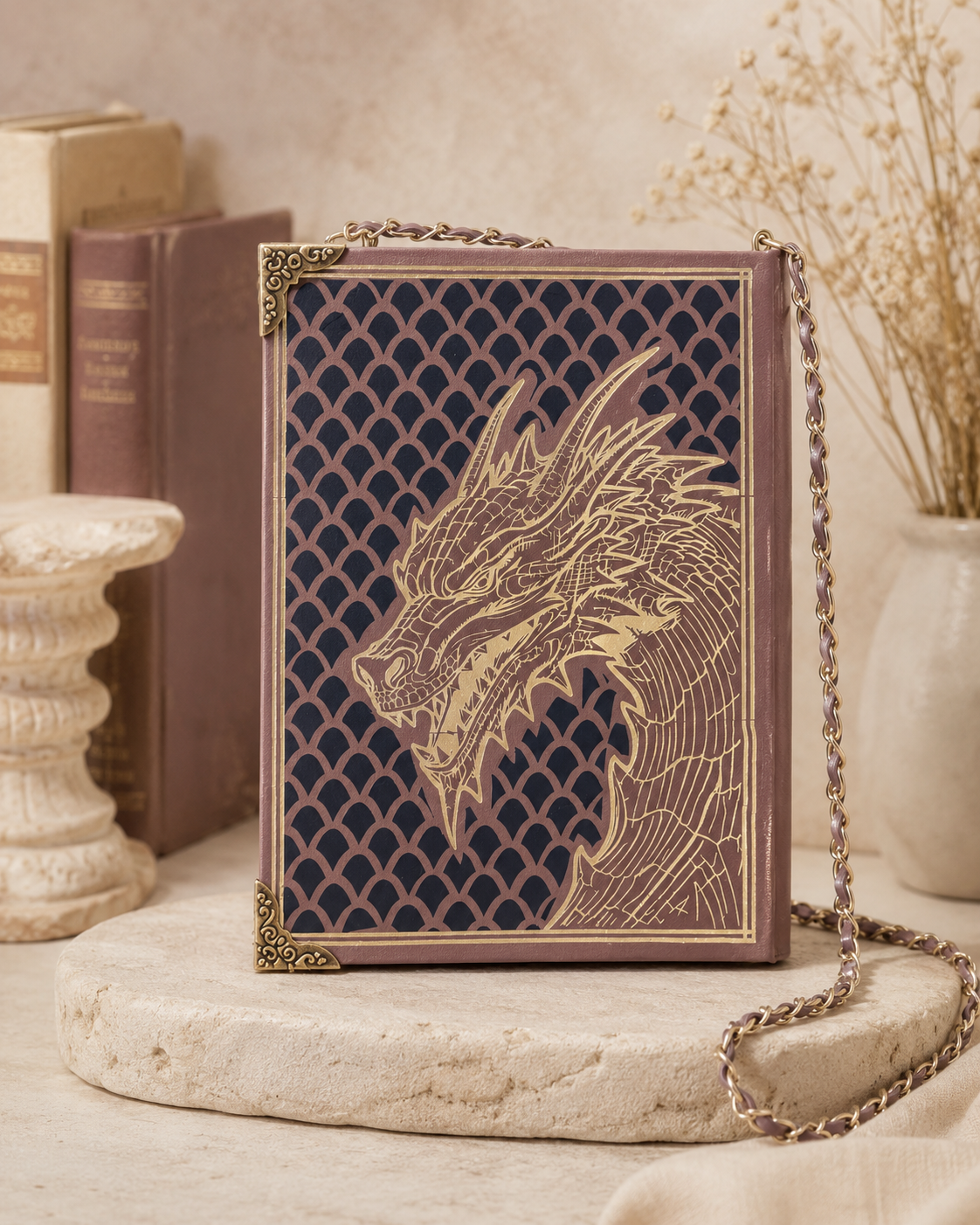 Fourth Wing Book-Shaped Handbag