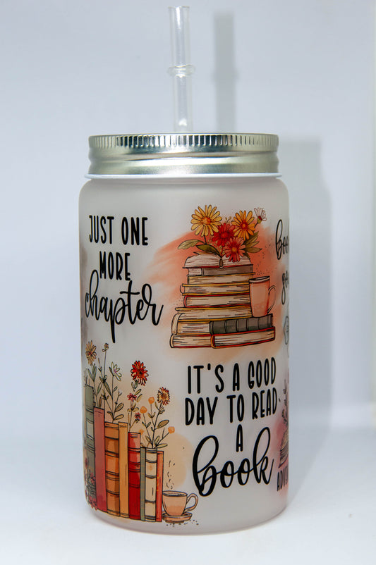Bookish Quotes - Frosted Mason Tumbler