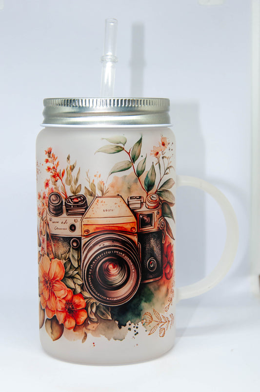 Camera Snap - Frosted Mason Tumbler