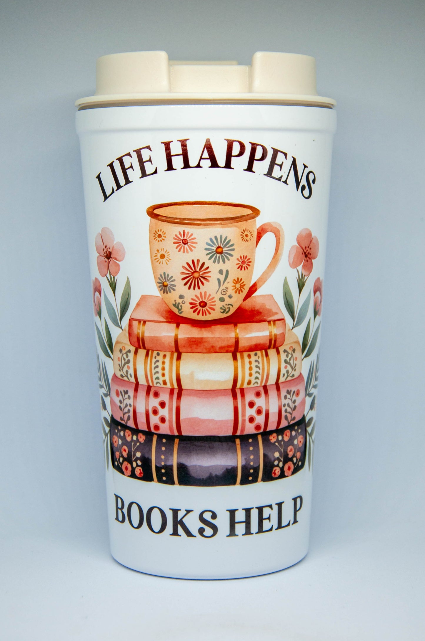 Life Happens, Books Help - Latte Tumbler
