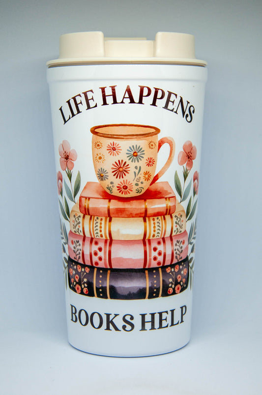 Life Happens, Books Help - Latte Tumbler