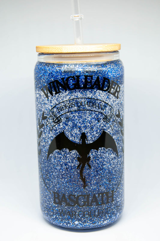 Wingleader, Basgiath War College - Glitter Glass Tumbler