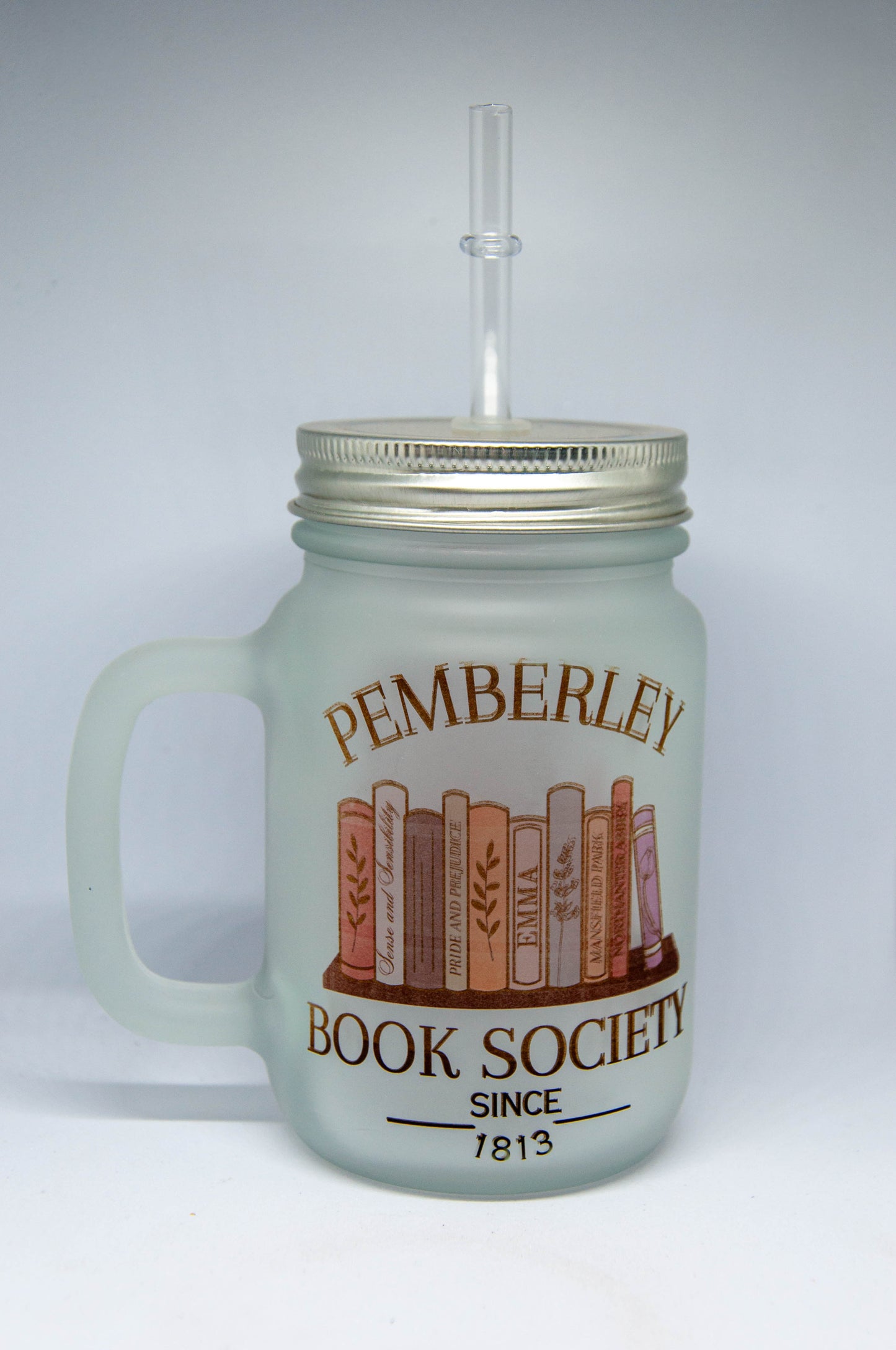 Pemberley Book Society - Frosted Mason Tumbler