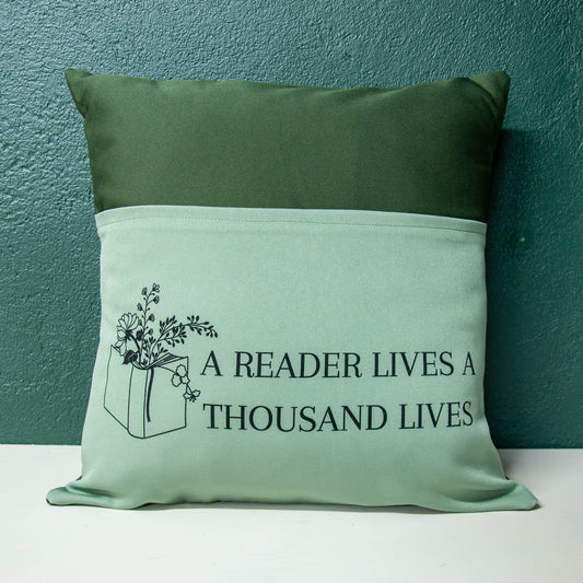 A Reader Lives A Thousand Lives - Book Pillow