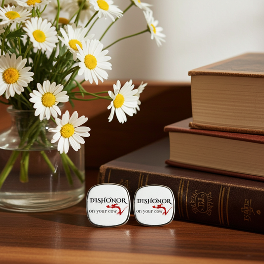 Dishonor On Your Cow - Square Stud Earrings