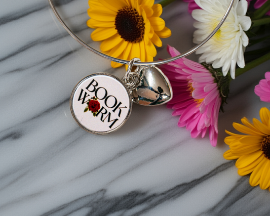 Book Worm - Charm Bracelet/Bangle