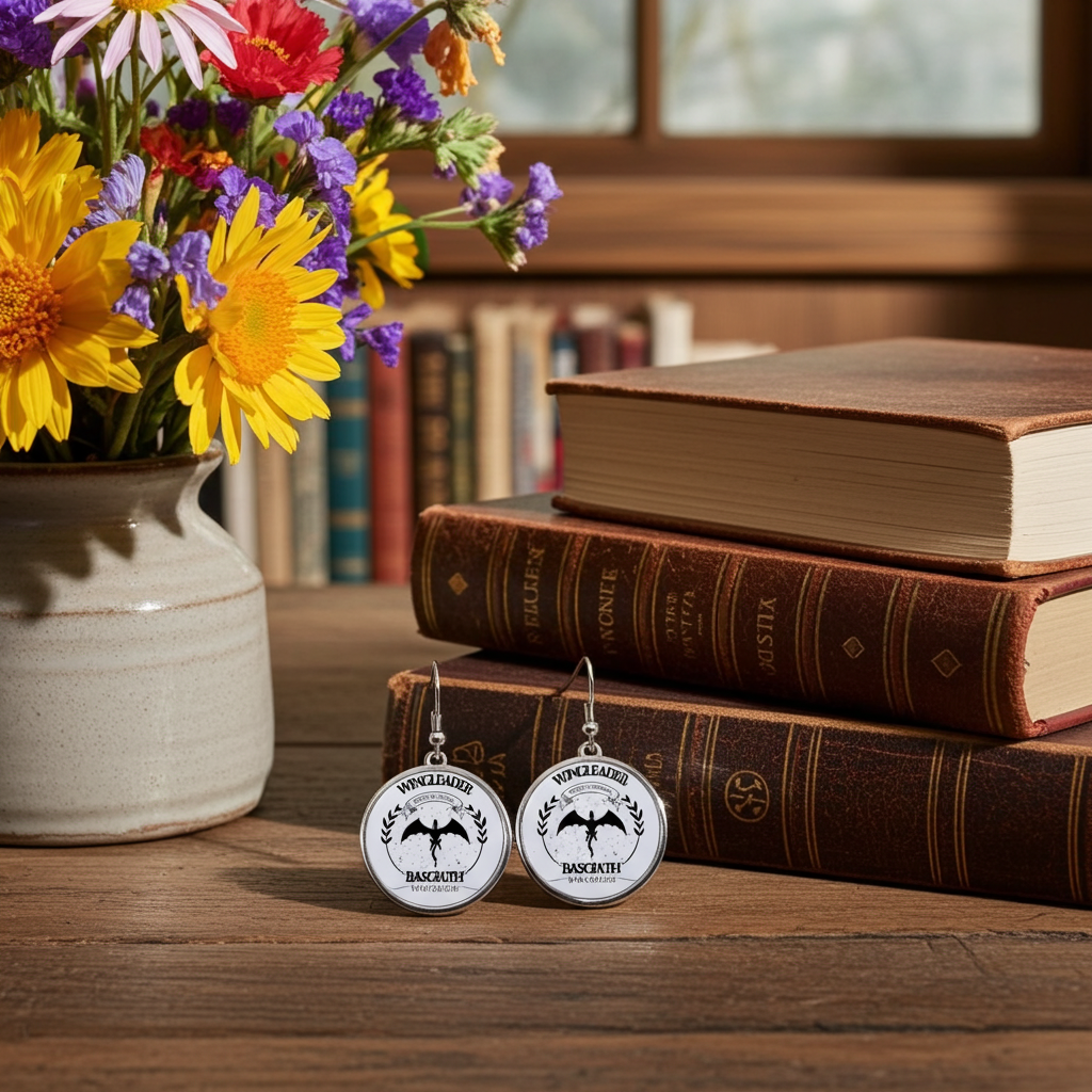 Wingleader - Basgiath War College - Round Drop Earrings