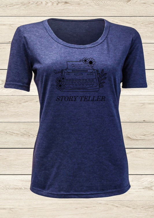 Story Teller - Ladies T-shirt, Navy
