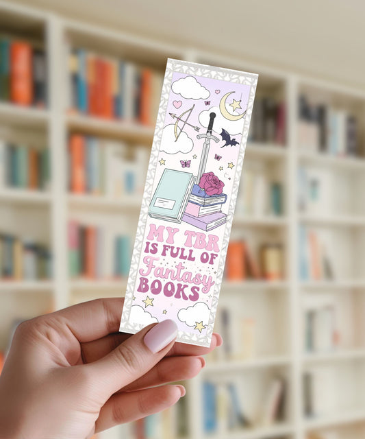 My TBR Is Full Of Fantasy Books - Aluminium Bookmark