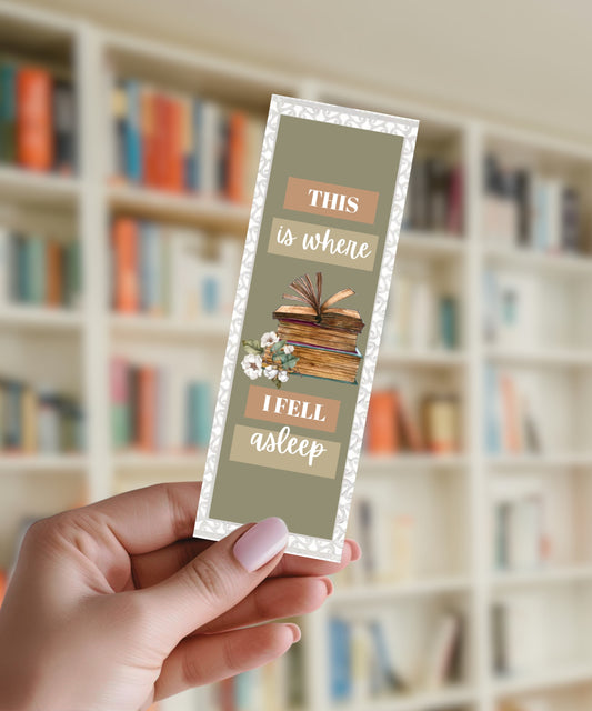 This Is Where I Fell Asleep - Aluminium Bookmark