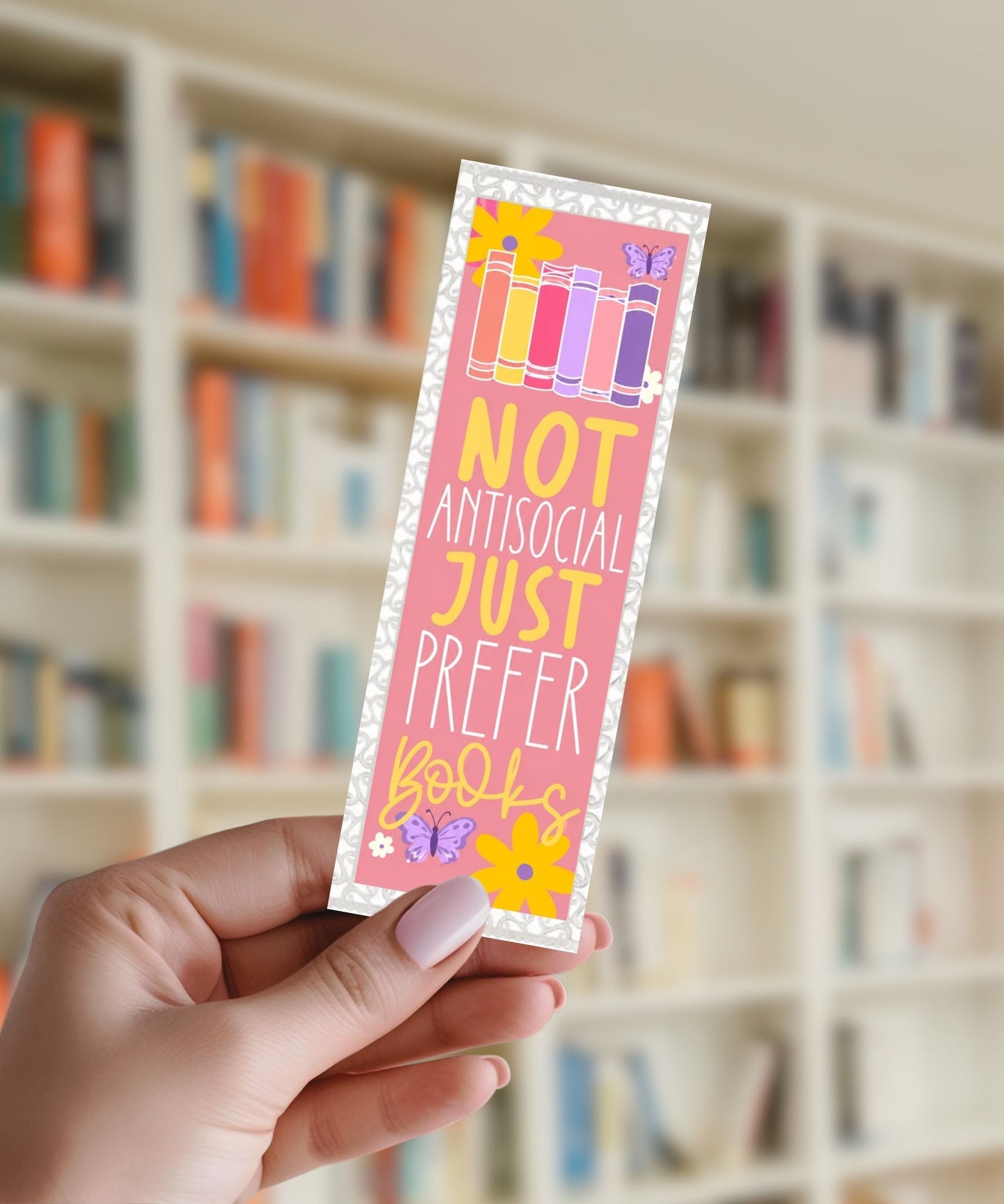 Not Antisocial, Just Prefer Books - Aluminium Bookmark